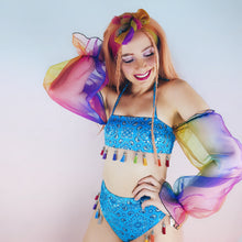 Load image into Gallery viewer, Rainbow &amp; Paisley Baby Tassel Bottoms
