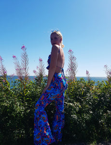 Groovy Babe Psychedelic Ruffle Bell Bottoms (Ready to ship)