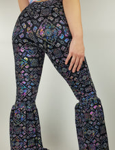 Load image into Gallery viewer, Groovy Babe Rainbow Paisley Ruffle Bell Bottoms (Pre-order)
